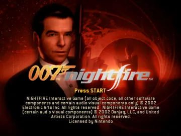 007 - Nightfire screen shot title